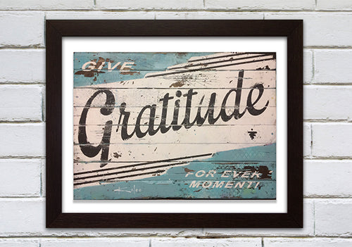 GRATITUDE RAIN BLUE MEDIUM PRINT