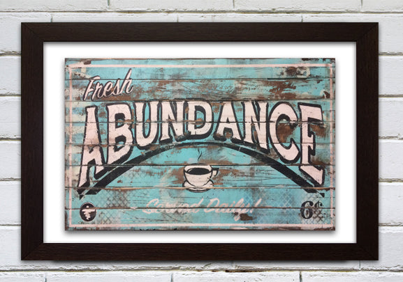 ABUNDANCE BLUE LARGE FORMAT PRINT