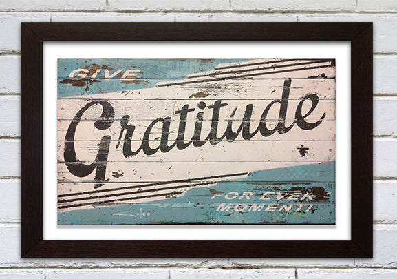 GRATITUDE RAIN BLUE LARGE FORMAT PRINT