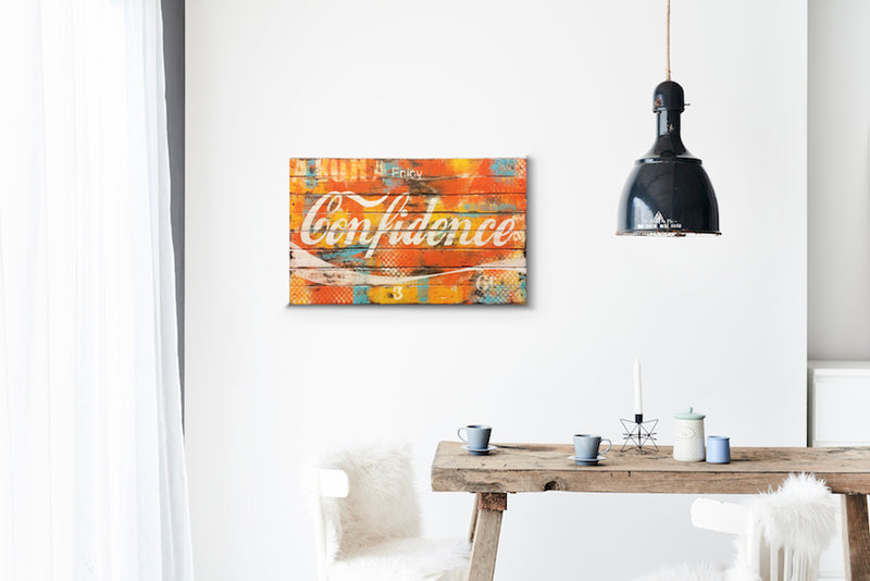 Confidence Wood Sign Print